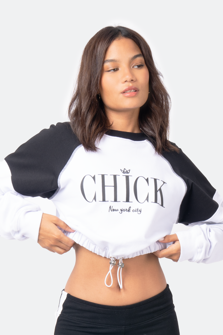 Irreplaceable Cropped Drawstring Crewneck