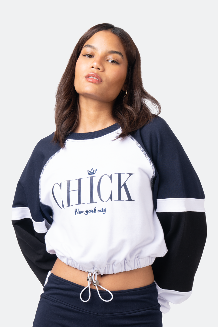 Irreplaceable Cropped Drawstring Crewneck
