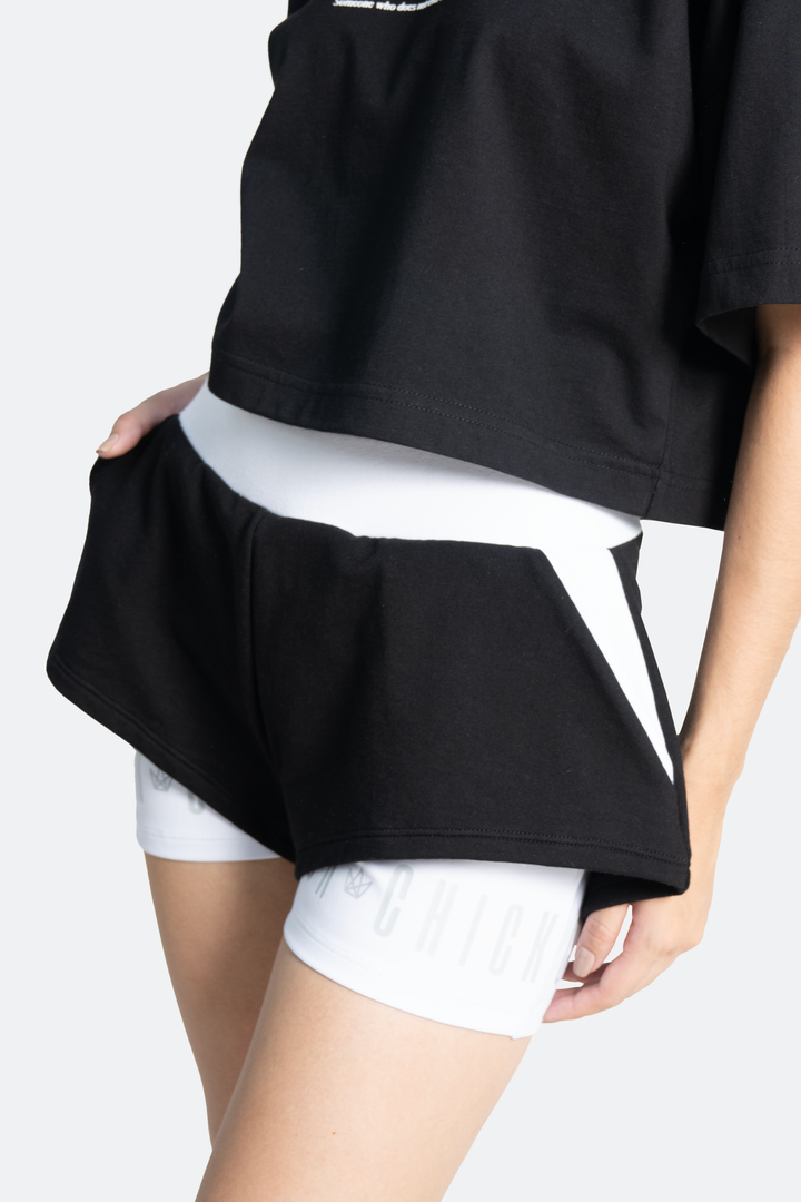 Fit Chick Layered Shorts