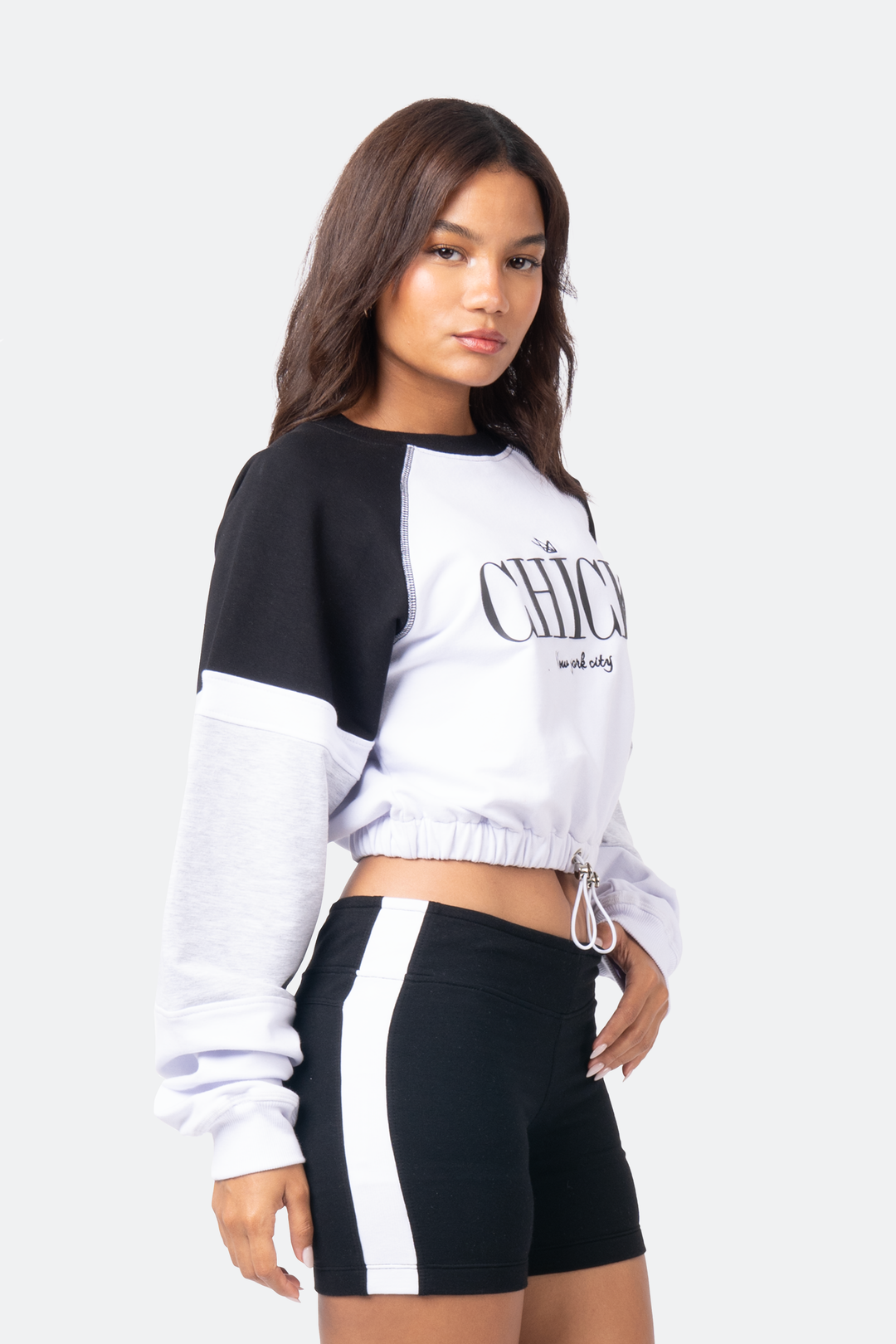 Irreplaceable Cropped Drawstring Crewneck
