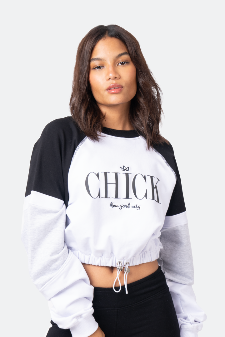 Irreplaceable Cropped Drawstring Crewneck