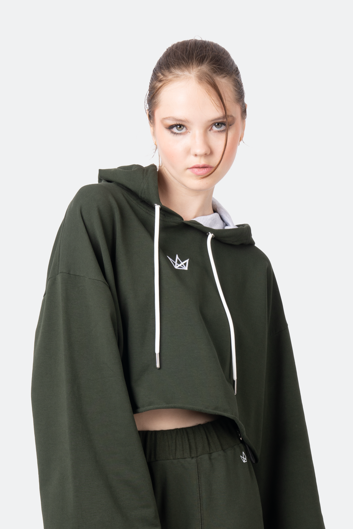 Effortless Cropped Hoodie