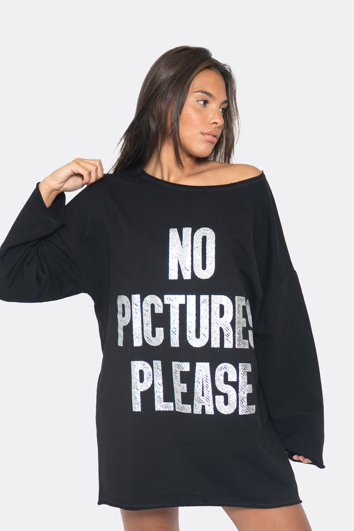 No Pictures Please Oversized Pullover - NYFW Exclusive
