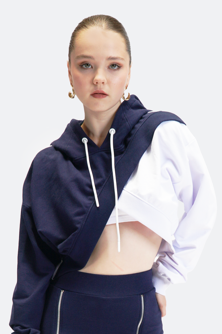 Cop Hoodie with Adjustable Ties