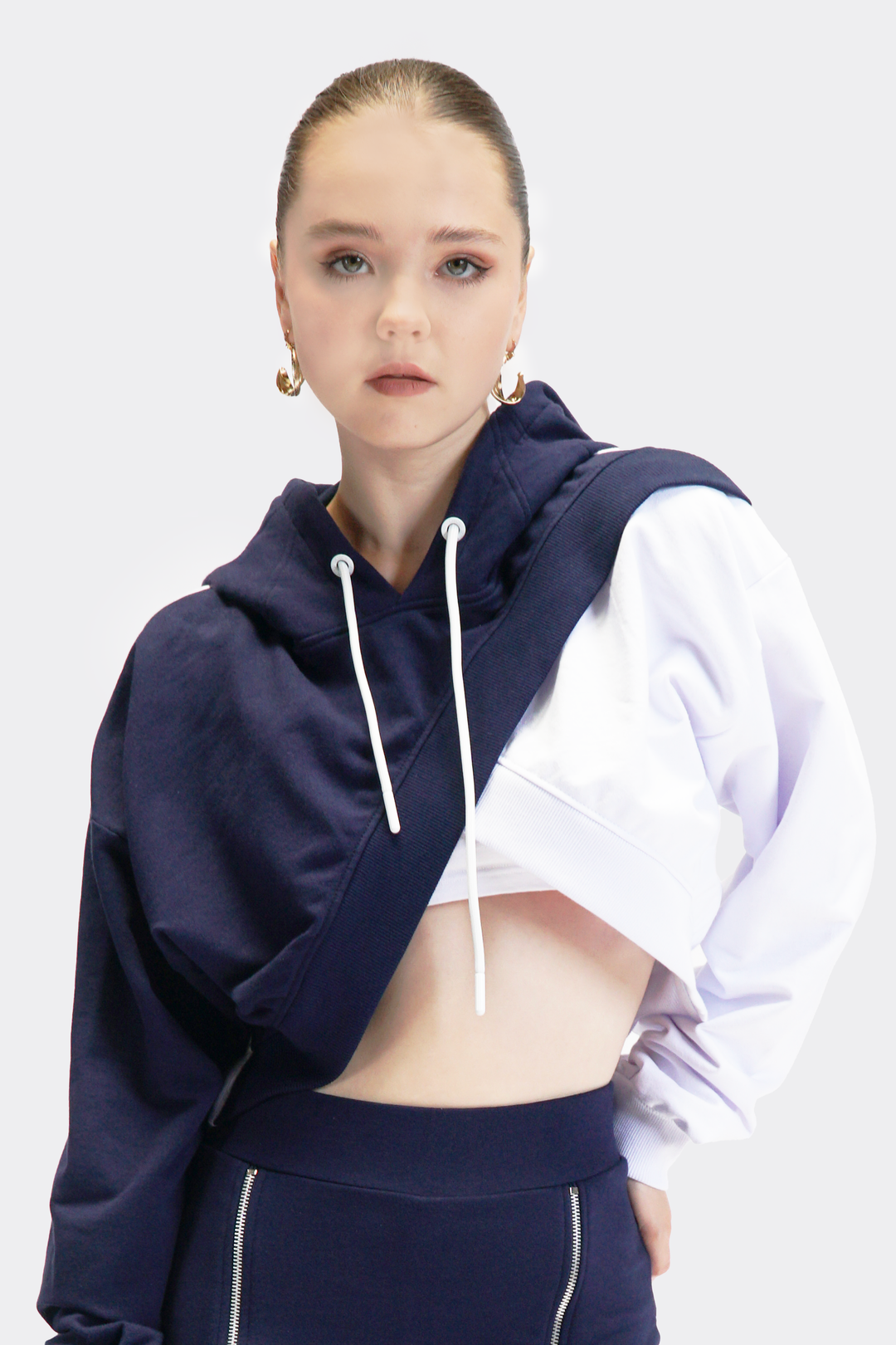 Cop Hoodie with Adjustable Ties