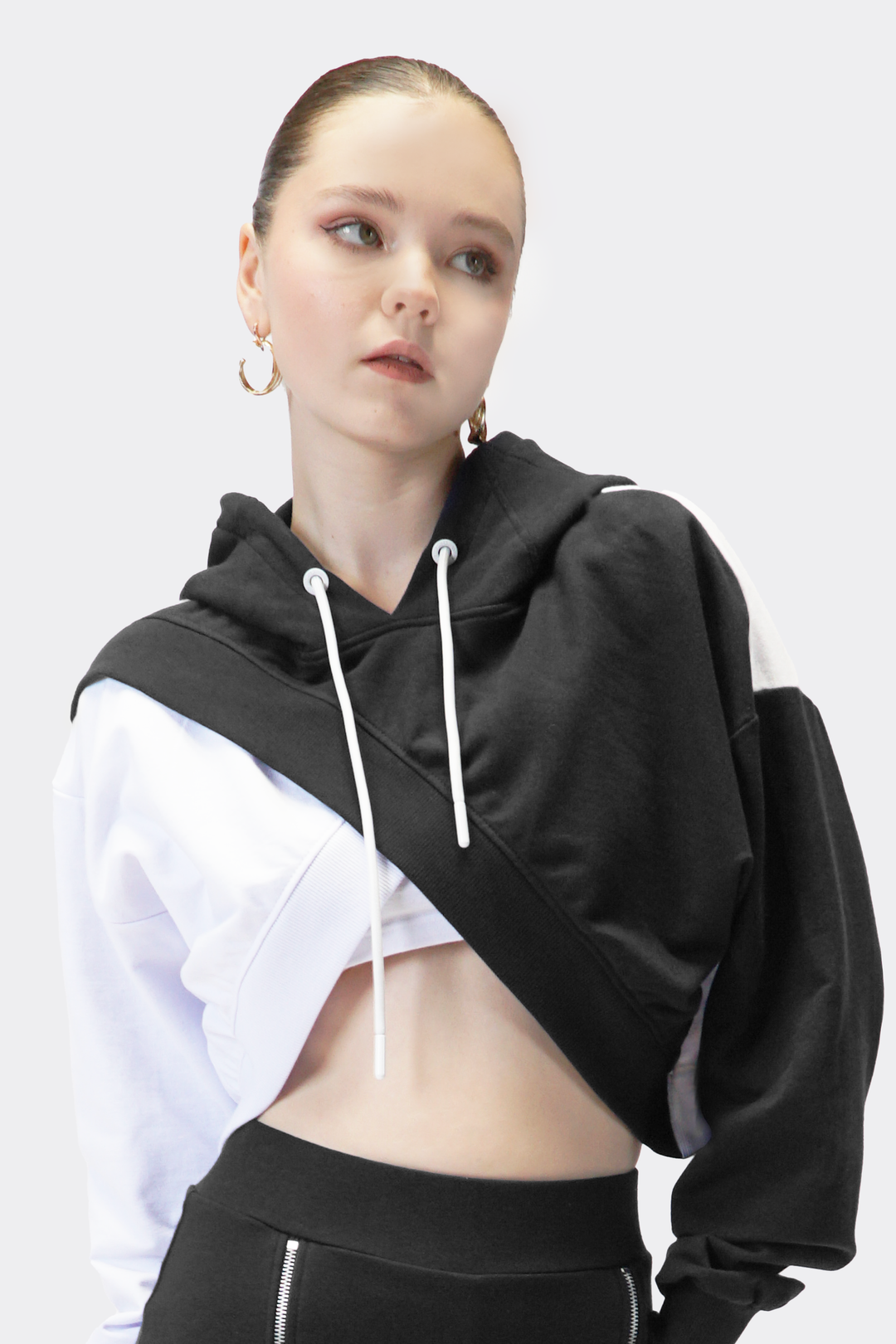 Cop Hoodie with Adjustable Ties
