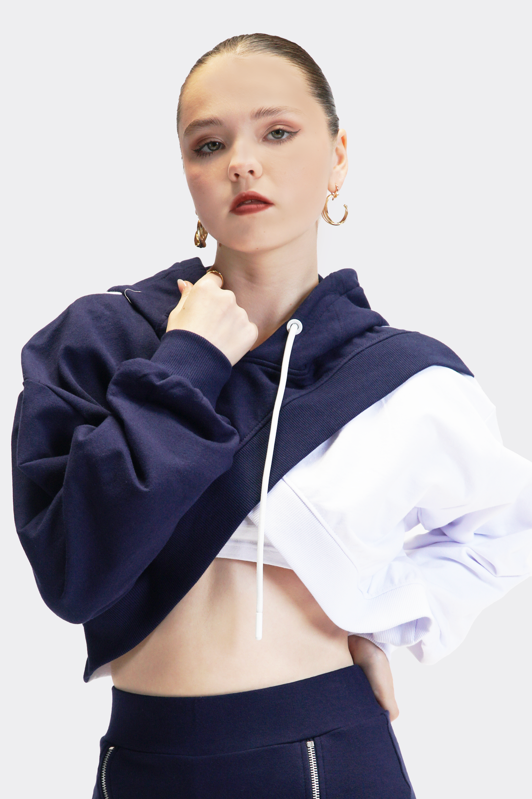 Cop Hoodie with Adjustable Ties